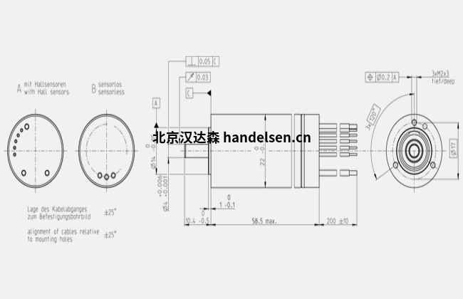 ECX TORQUE 22 L Ø22 mm，無(wú)刷，帶霍爾傳感器規(guī)格