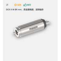 maxon 有刷直流電機 DCX 6 M ?6 mm，貴金屬電刷，滾珠軸承