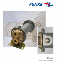 FUNKE 管殼式換熱器，主要用于冷卻液體，如潤滑油、以及通過飽和蒸汽加熱