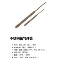 Weforma 不銹鋼氮氣彈簧，應用于食品工業(yè)、化工、海水行業(yè)